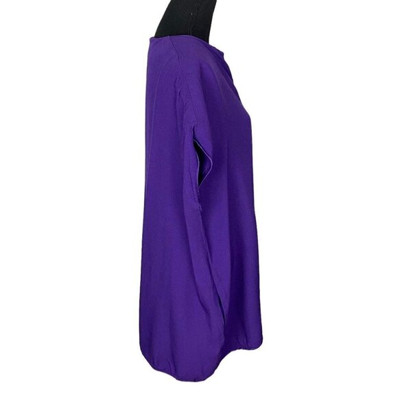 DIANE VON FURSTENBERG Tunic V Neck Dress Purple M 11-11 - Picture 3 of 12